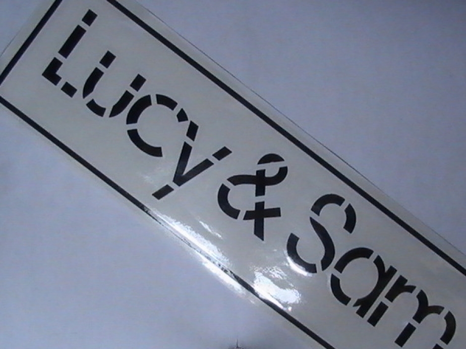 Rectangular Letter Cut Stickers