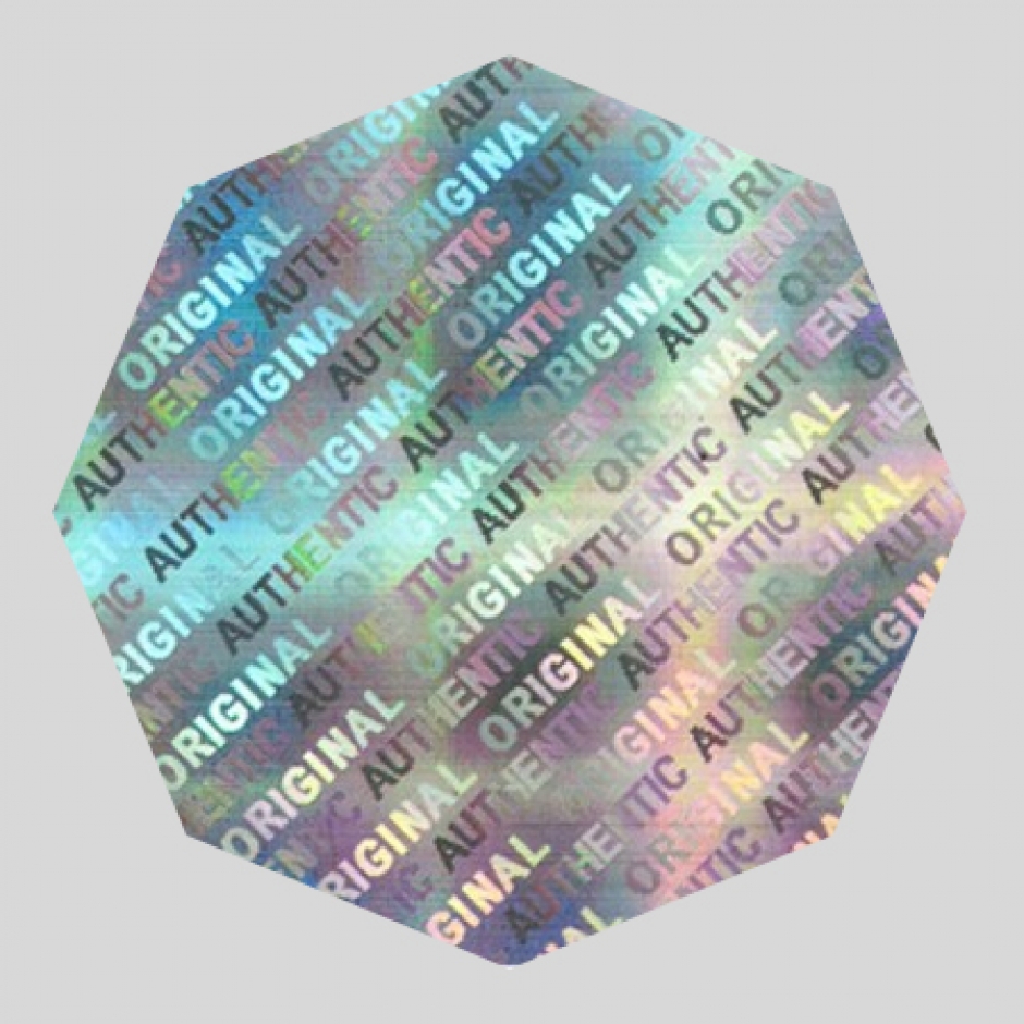 Octagon Hologram Sticker