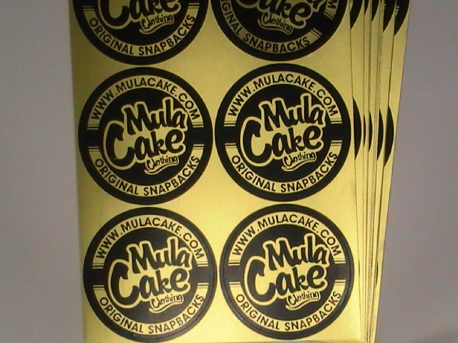 Yellow Colour Metallic Stickers