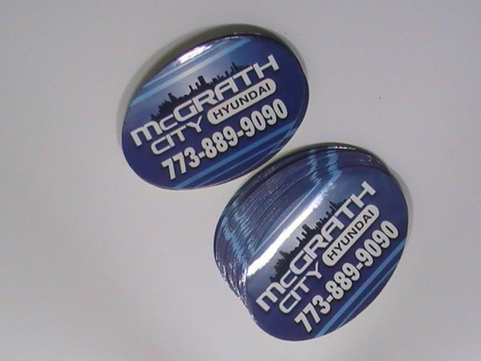 Oval Metallic Stickers