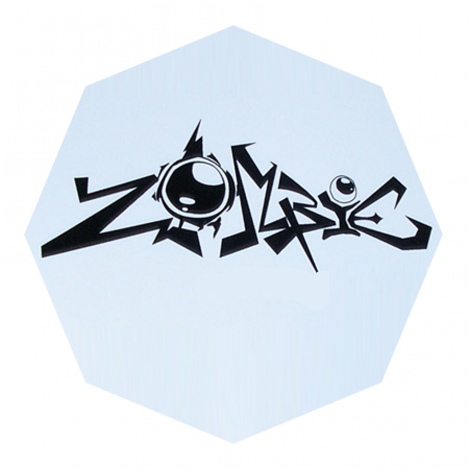 Octagon White Vinyl Sticker