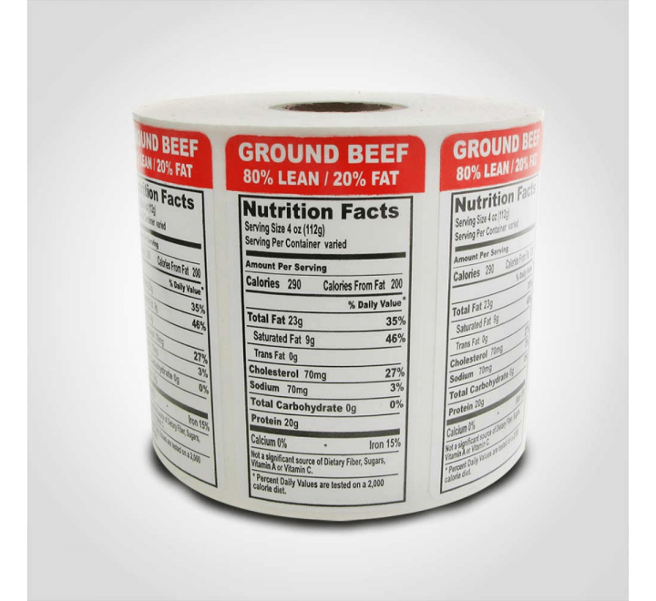 Nutrition Label Stickers - Gallery Image